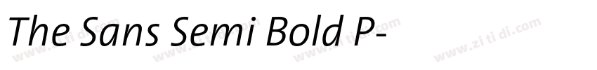 The Sans Semi Bold P字体转换